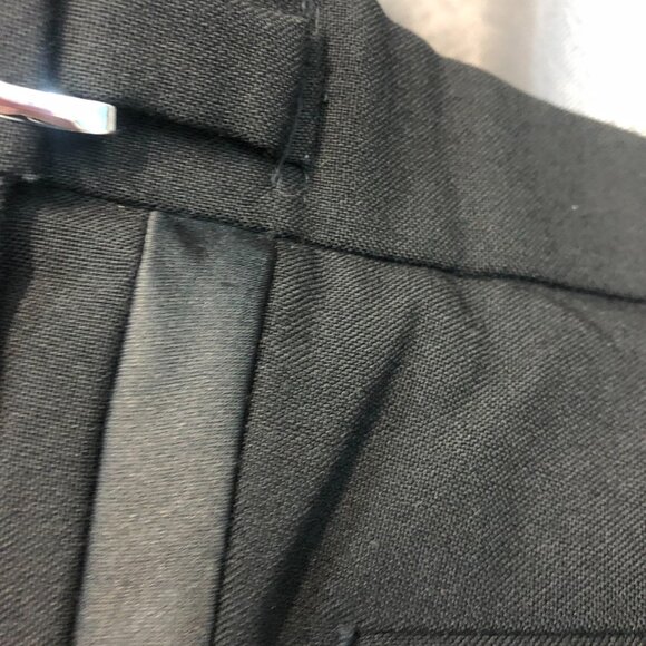 Black Adjustable Tuxedo Pants with Satin Trim; Sample, EUC, Wedding Mason Prom - Picture 3 of 10